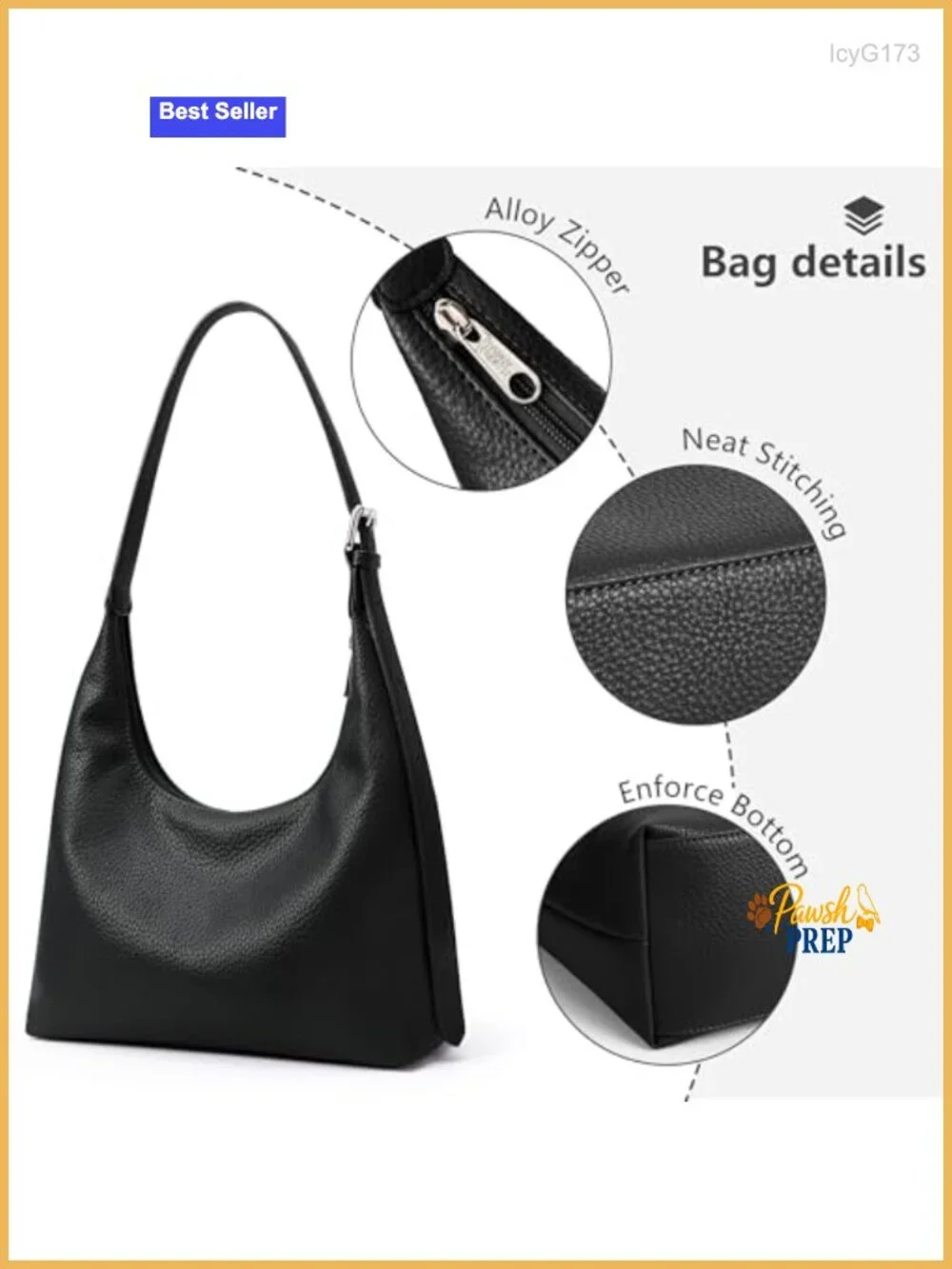 Vegan Leather Hobo Bag Crossbody Tote Adjustable Strap